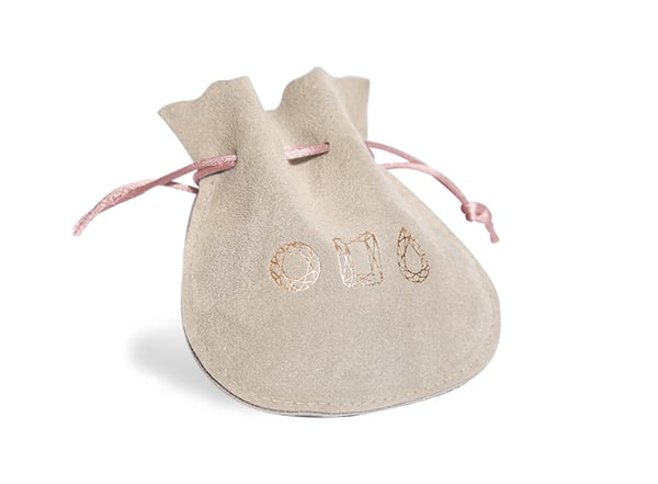 Bolsita para joyas Anfora personalizada con logotipo